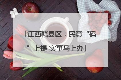 江西赣县区：民意“码”上提 实事马上办